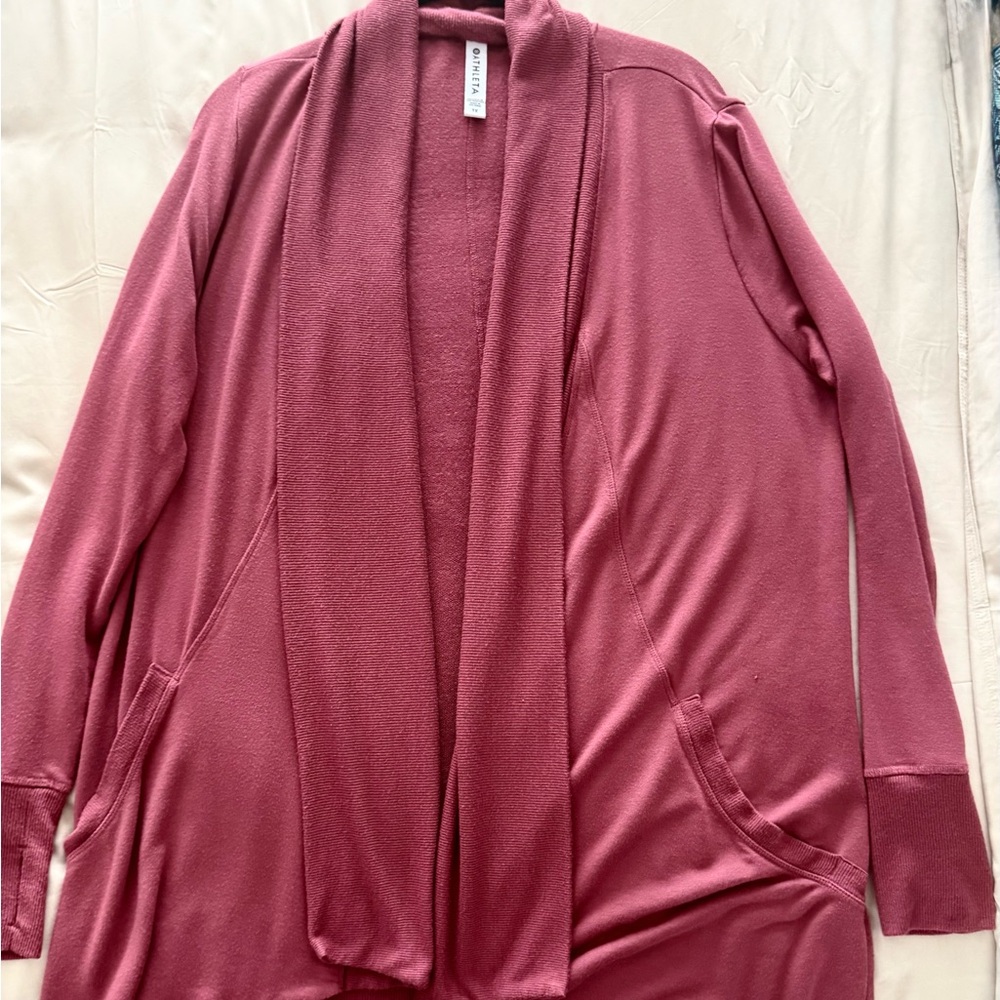 Athleta Pranayama Restore Wrap Sweater   1X 
Mauve Pink